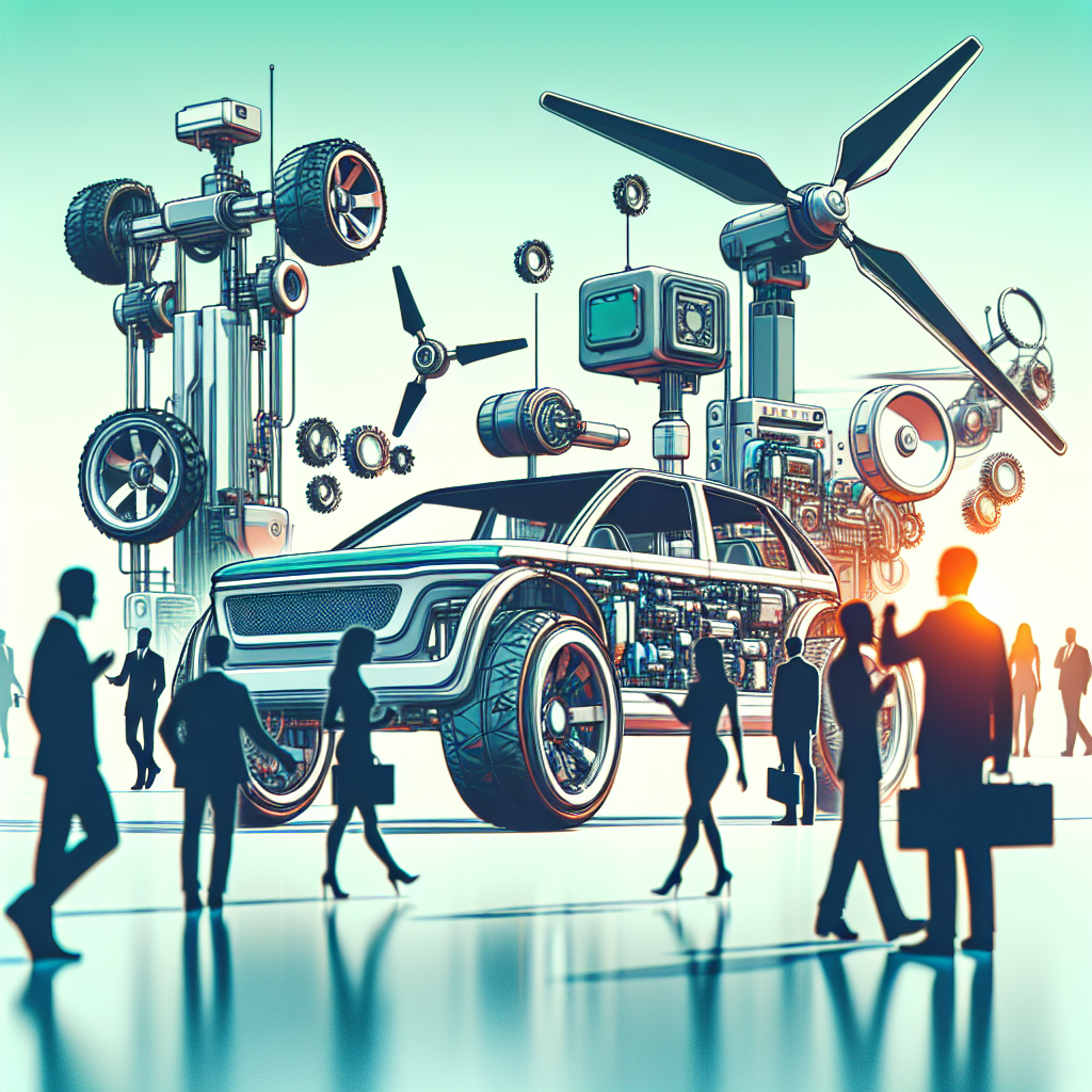 Automóvil futurista en línea de producción avanzada, destacando tecnología de vanguardia y eficiencia en la industria automotriz moderna.